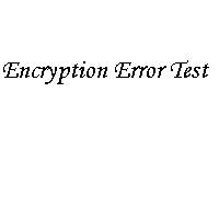 encryption error test